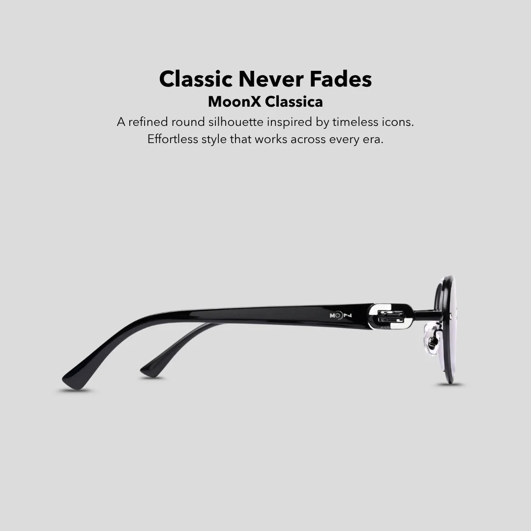 MOONX CLASSICA (Exclusive) – Polarized Oval Metal Frame Sunglasses (Unisex)