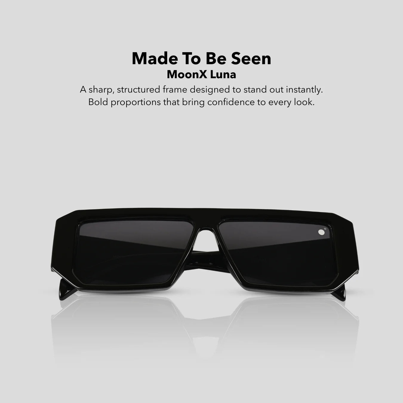 MOONX LUNA - UV400 Premium & Bold Rectangular Frame Sunglasses