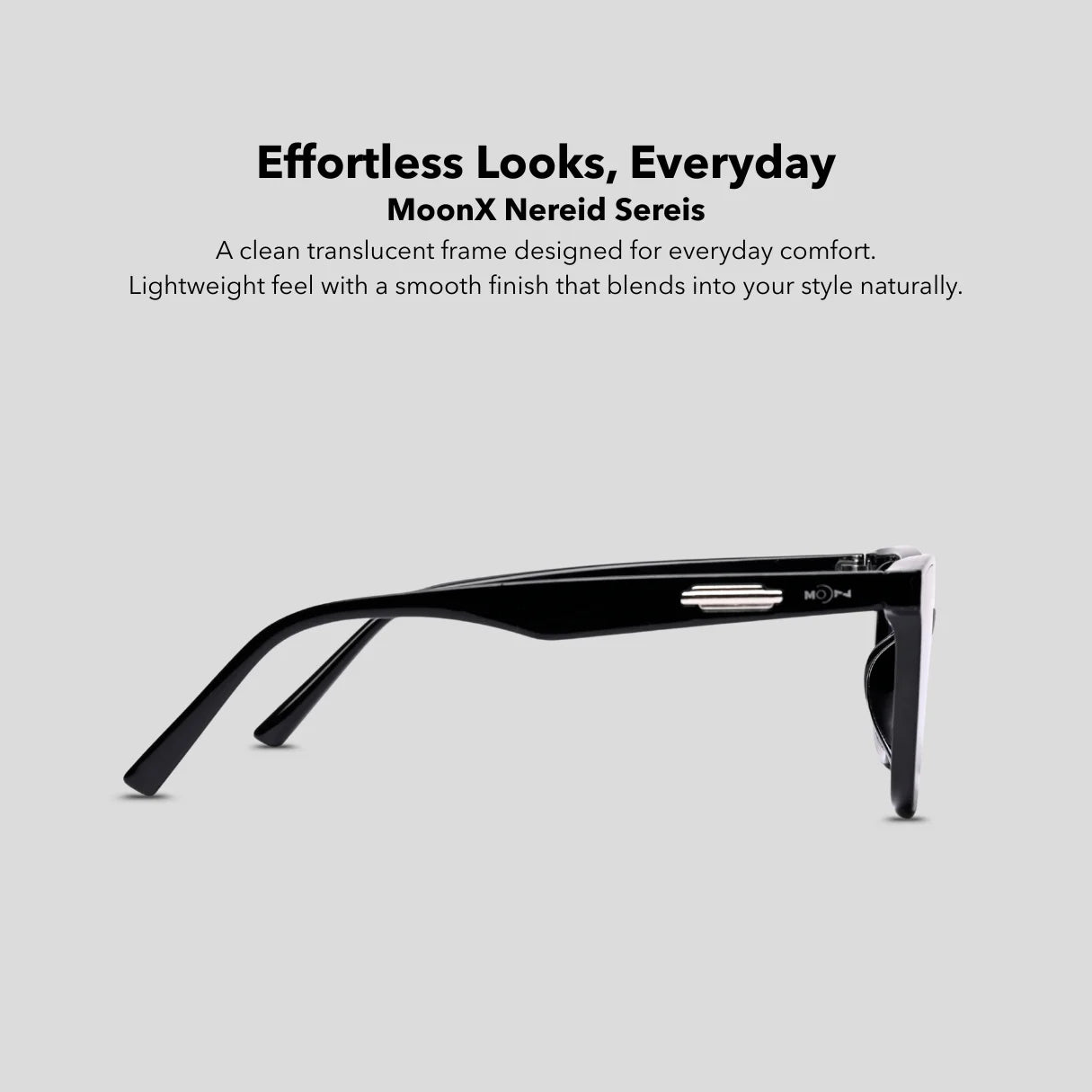MOONX NEREID S2 – UV400 Cat‑Eye Metal Sunglasses (Unisex)