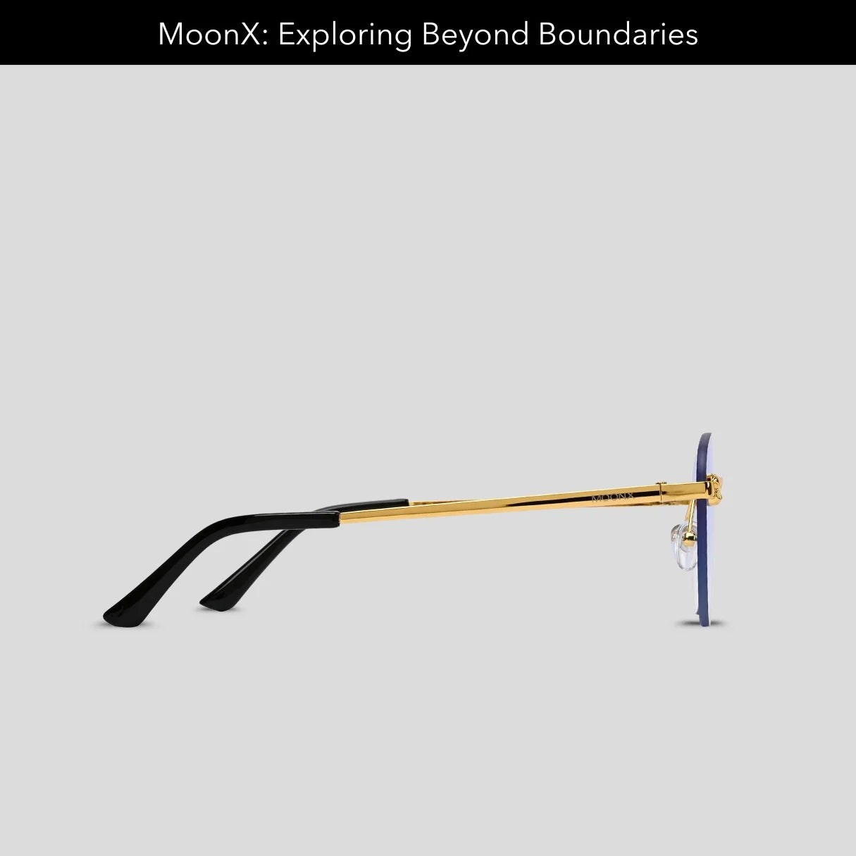MOONX HIMALIA S3 - UV400 Rimless Oval Sunglasses