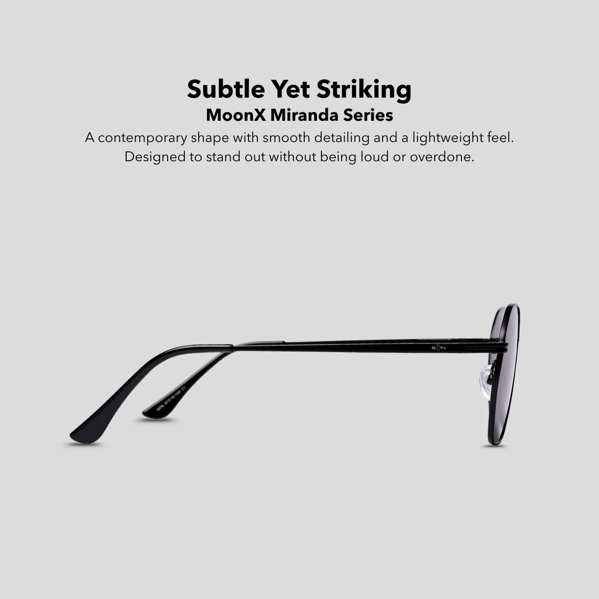 MOONX MIRANDA S1 – UV400 Geometric Round Metal Sunglasses (Unisex)