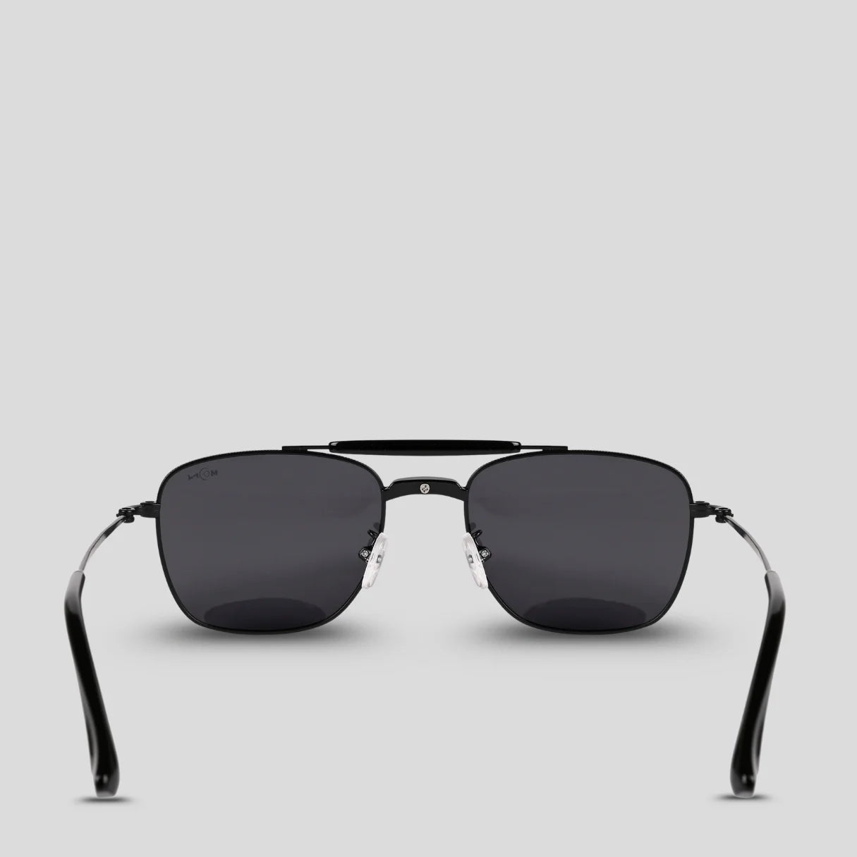 MOONX LEO – UV400 Double‑Bridge Compact Metal Sunglasses (Unisex)