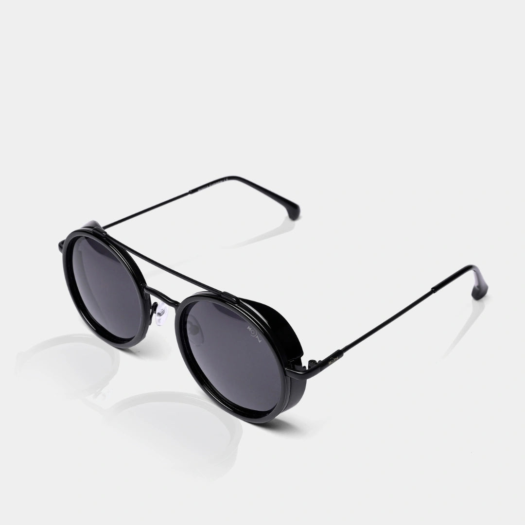 MOONX CLASSIC ROUND – Polarised Round Metal Frame Sunglasses (Unisex)