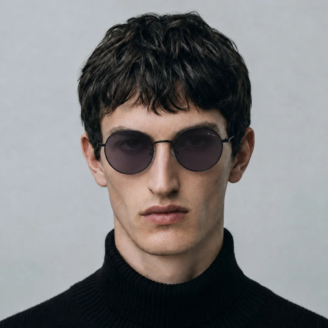 MOONX CLASSIC DIONE – Polarised Round Metal Sunglasses (Unisex)