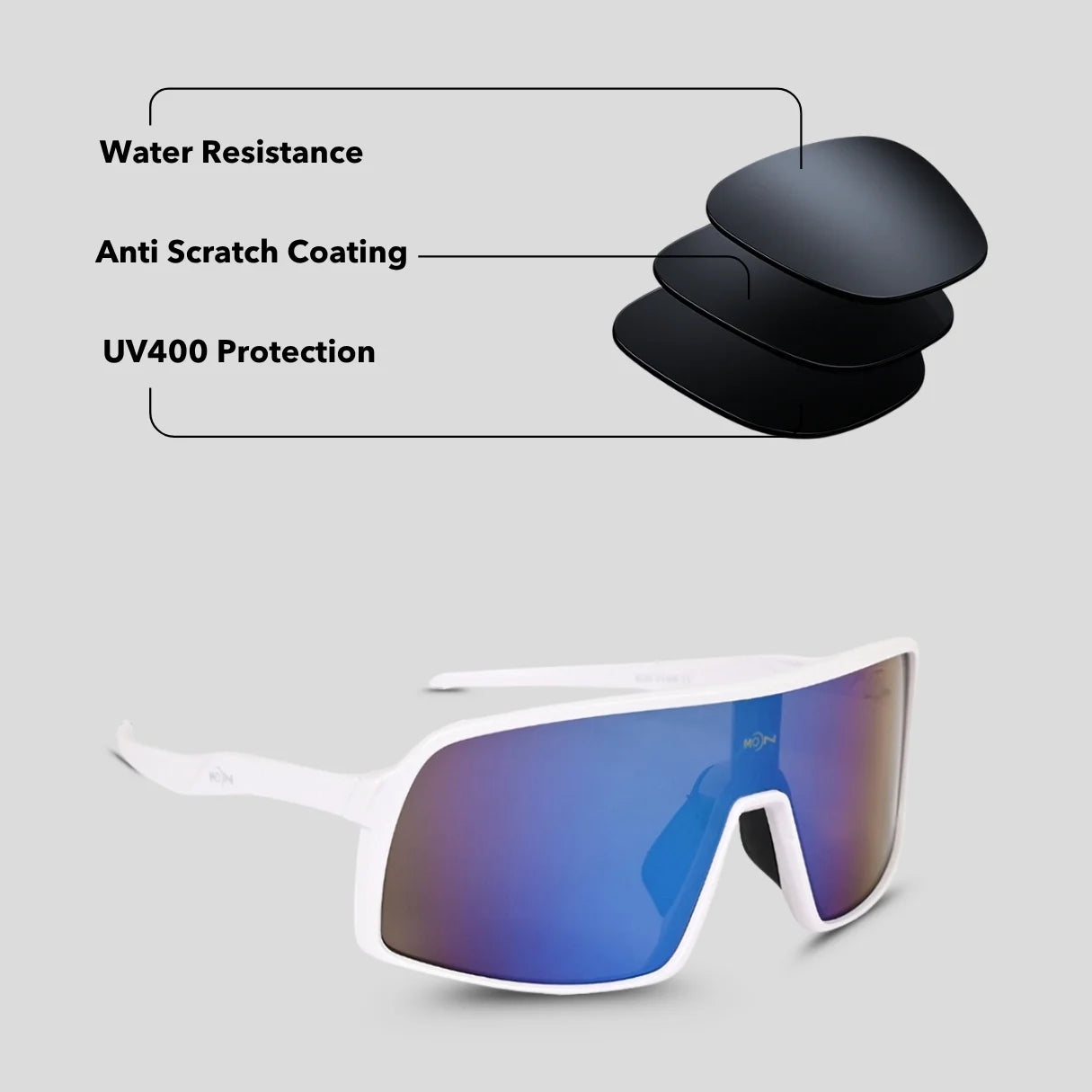 MOONX X-HERO S3 – UV400 Sports and Biking Sunglasses (Unisex)