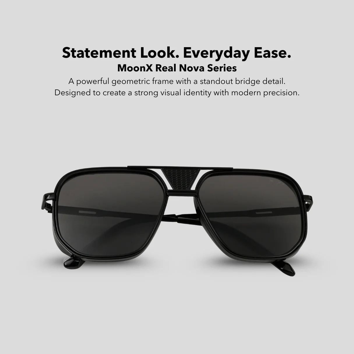 MOONX REAL NOVA S1 – UV400 Aviator Metal Frame Sunglasses (Unisex)