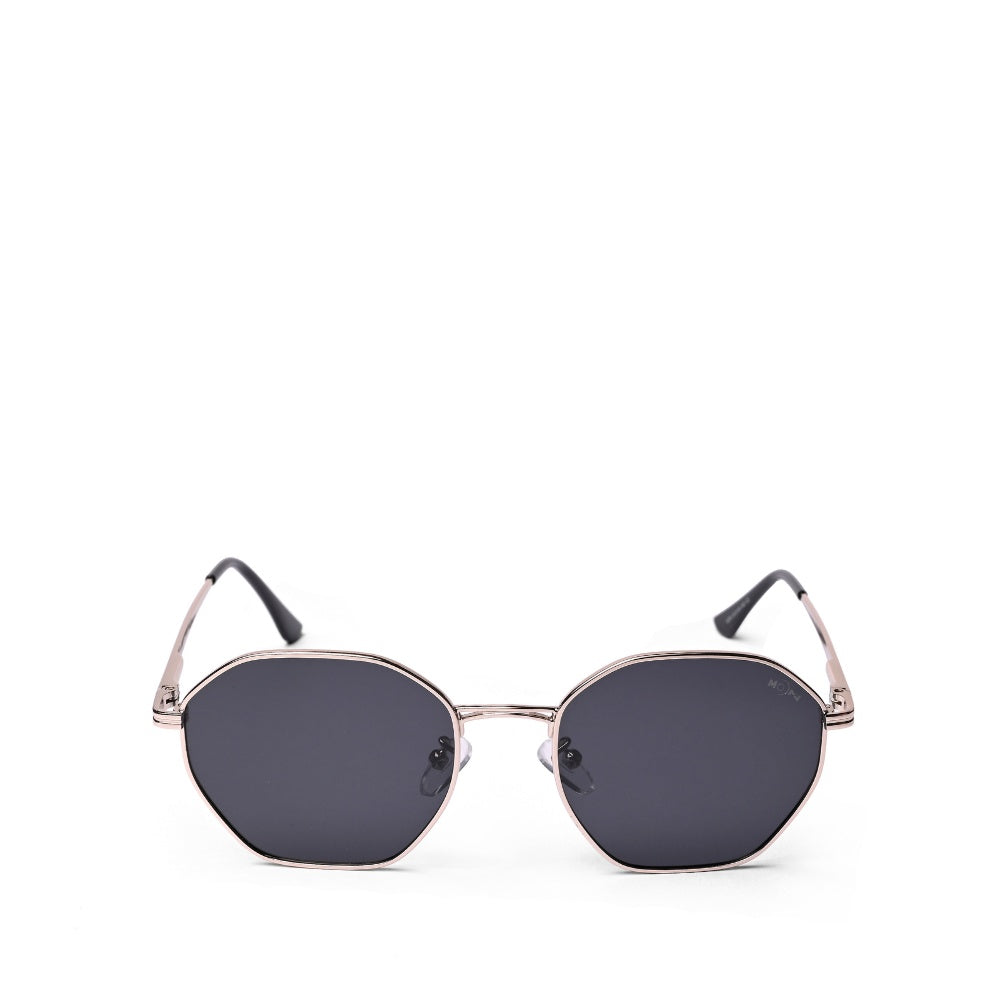 MOONX MIRANDA S2 – UV400 Geometric Round Metal Sunglasses (Unisex)