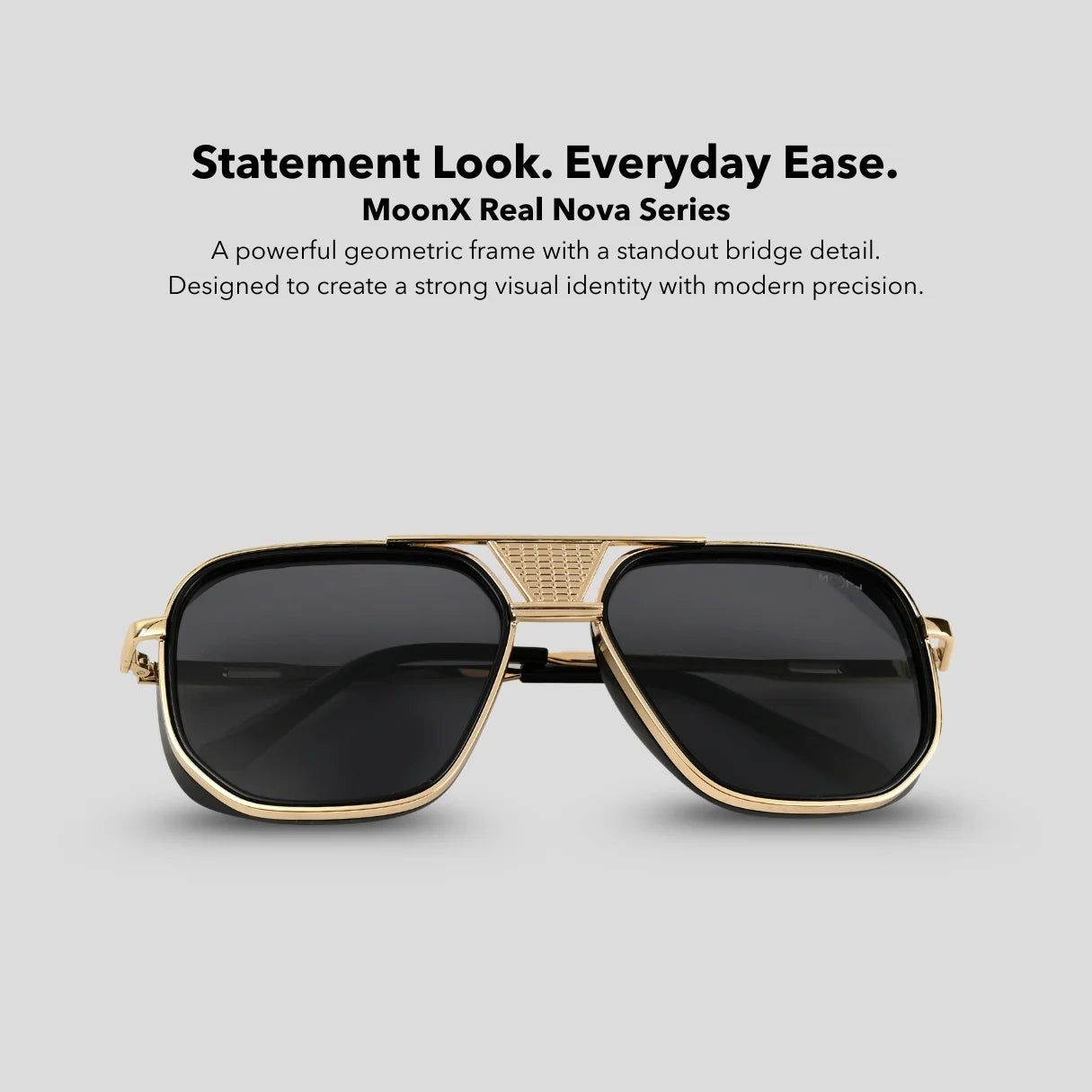MOONX REAL NOVA S2 – UV400 Aviator Metal Frame Sunglasses (Unisex)