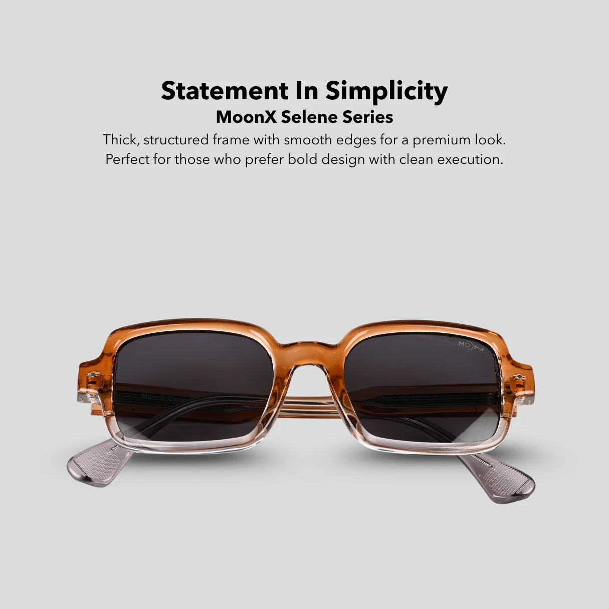 MOONX SELENE S6 – UV400 Square Lifestyle Sunglasses (Unisex)