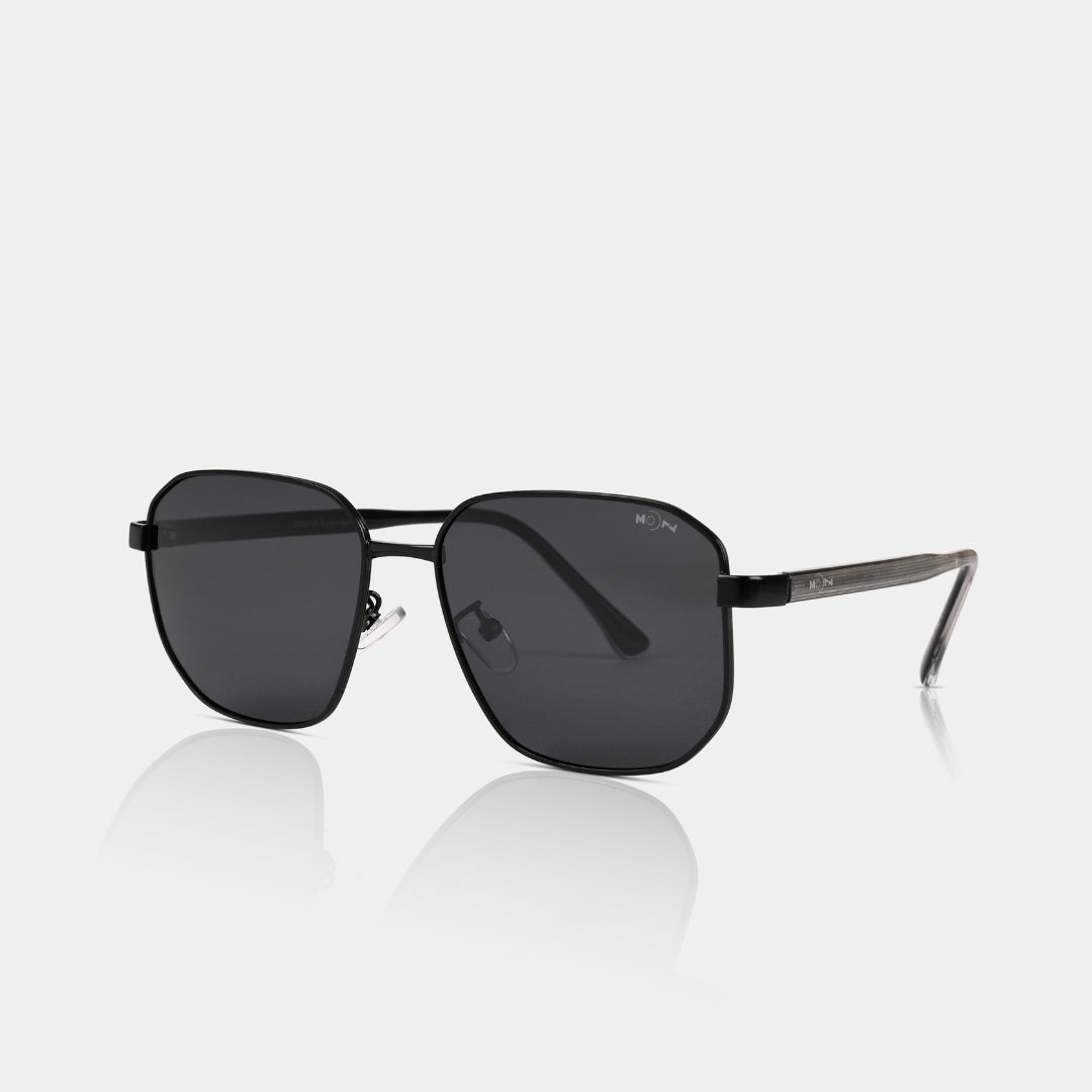 MOONX BRONZ – Polarised Square Metal Frame Sunglasses (Unisex)