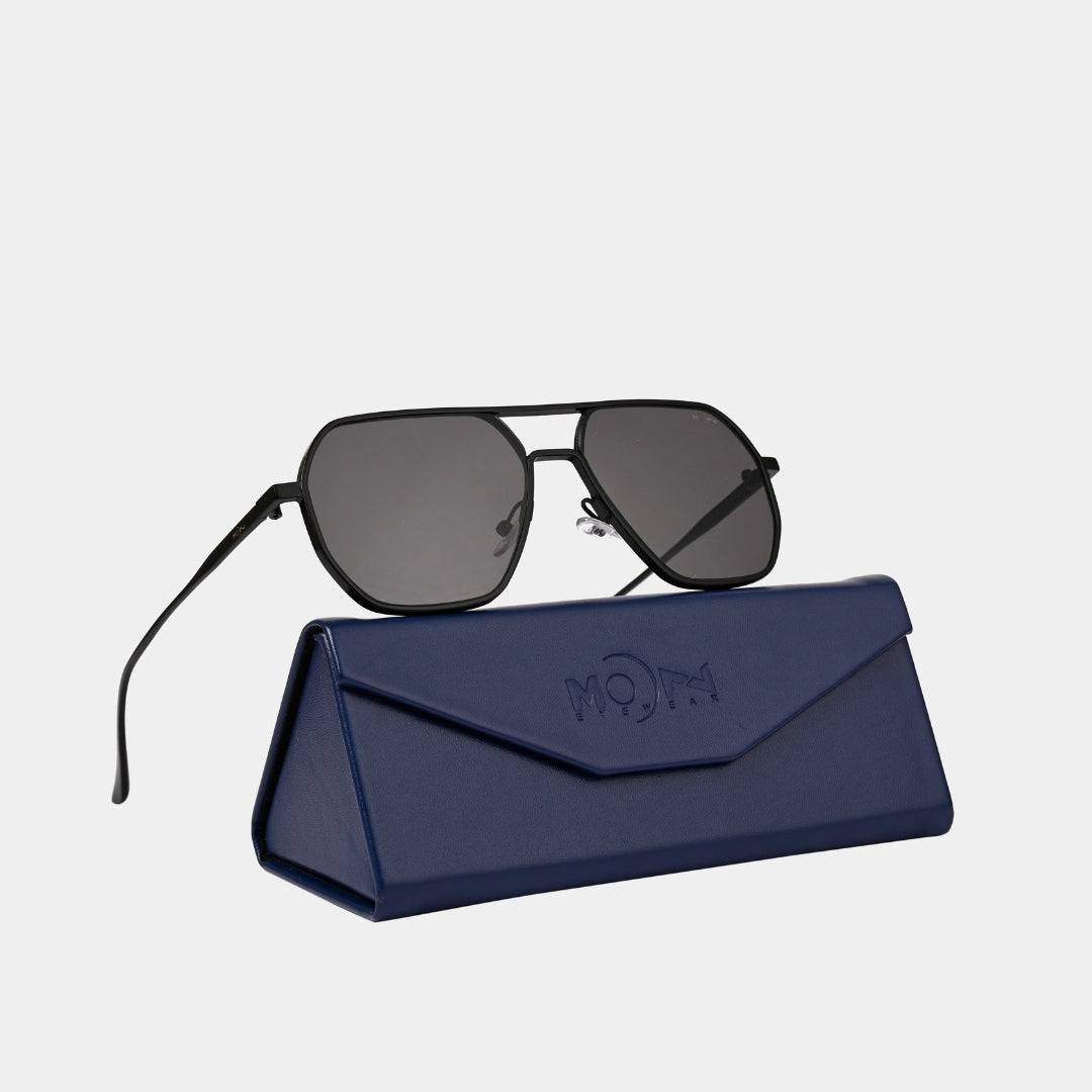 MOONX THYONE S1 – UV400 Aviator Metal Frame Sunglasses (Unisex, Trending)