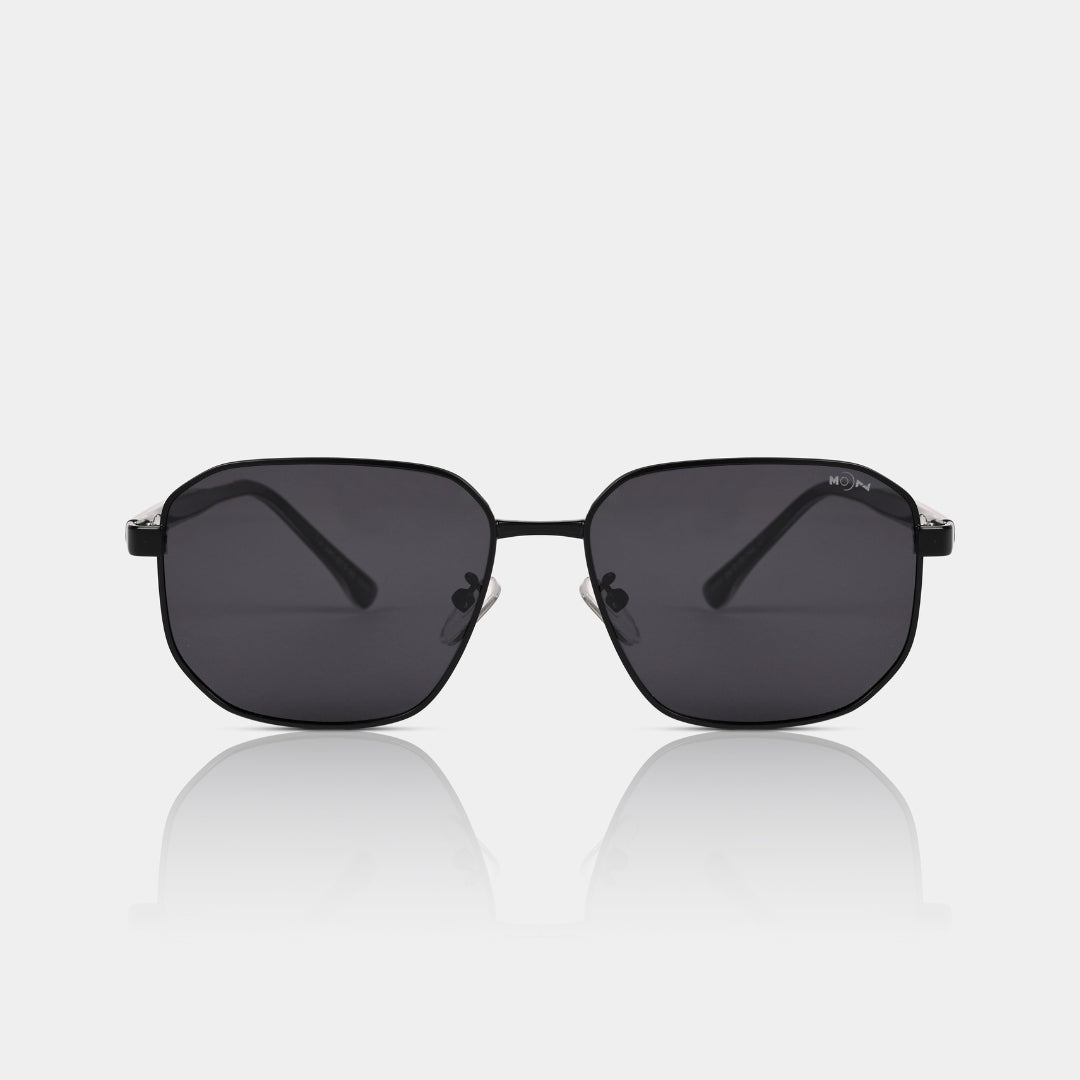 MOONX BRONZ – Polarised Square Metal Frame Sunglasses (Unisex)