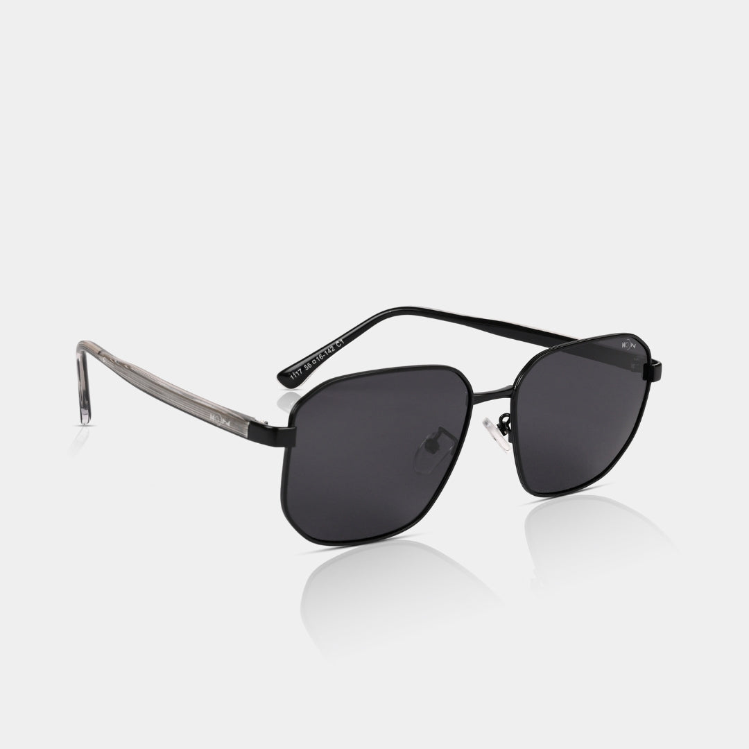 MOONX BRONZ – Polarised Square Metal Frame Sunglasses (Unisex)