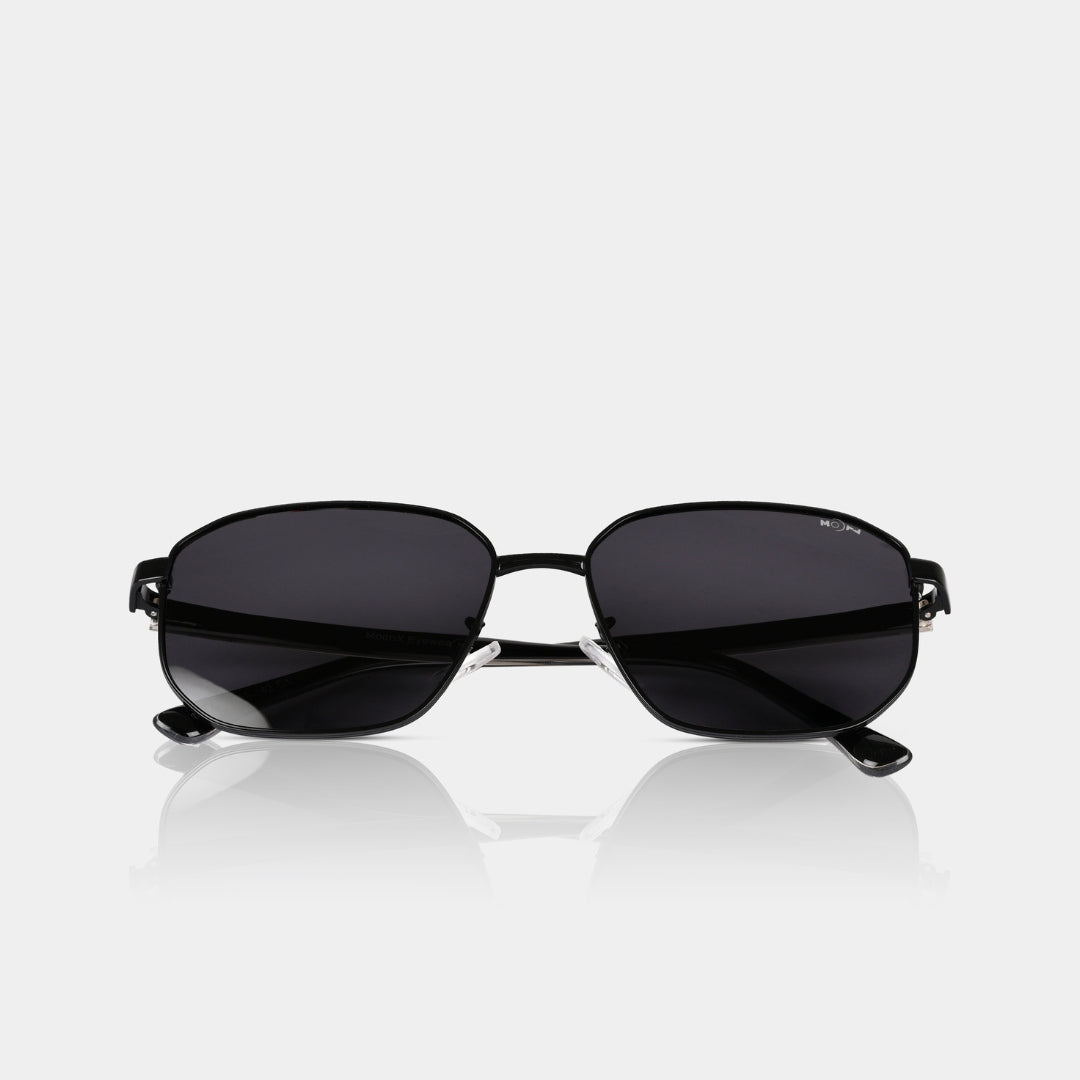MOONX BRONZ – Polarised Square Metal Frame Sunglasses (Unisex)