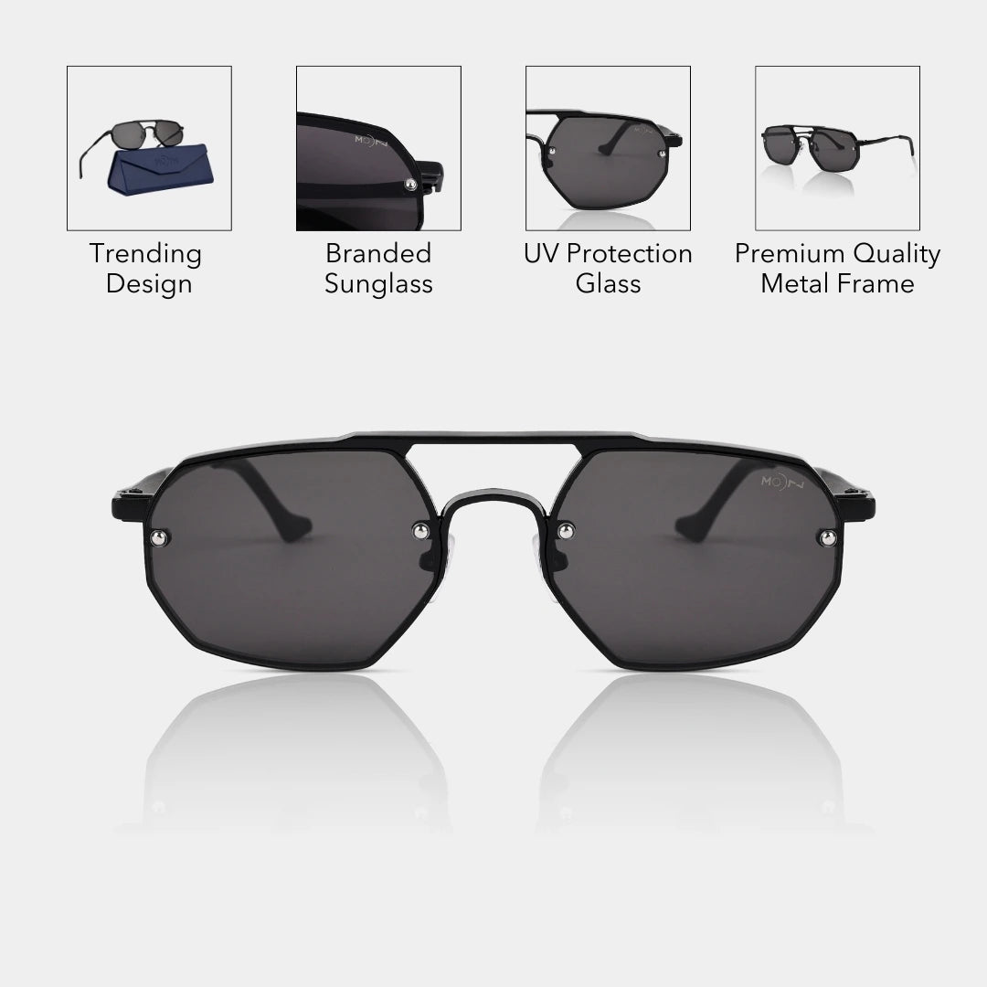 MOONX GEOMETRY – UV400 Geometric Shape Sunglasses (Unisex)
