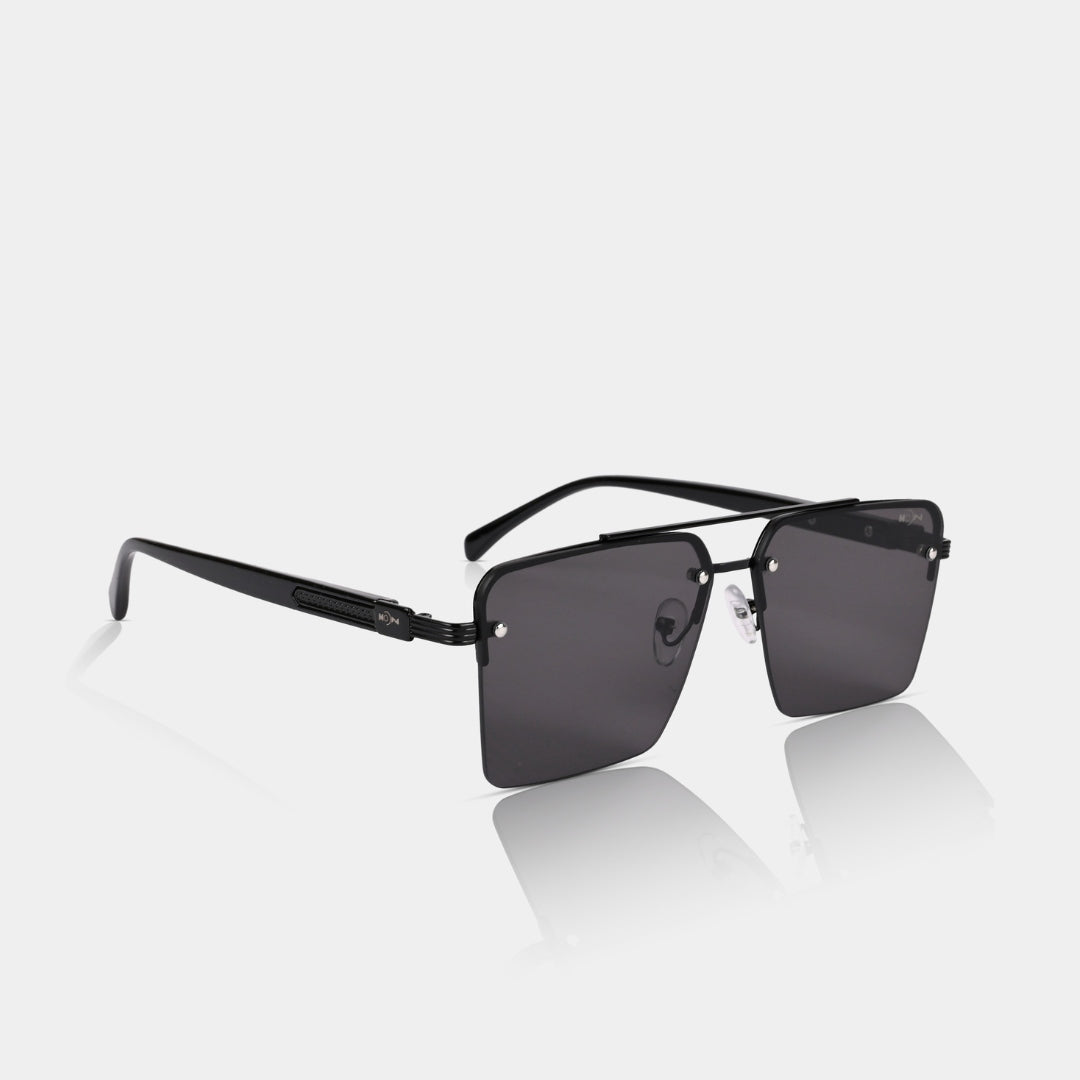 MOONX ICONIC S1 – UV400 Square Metal Frame Sunglasses (Unisex)