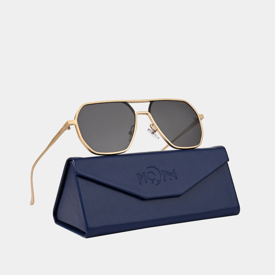MOONX THYONE S2 – UV400 Aviator Metal Frame Sunglasses (Unisex, Trending)