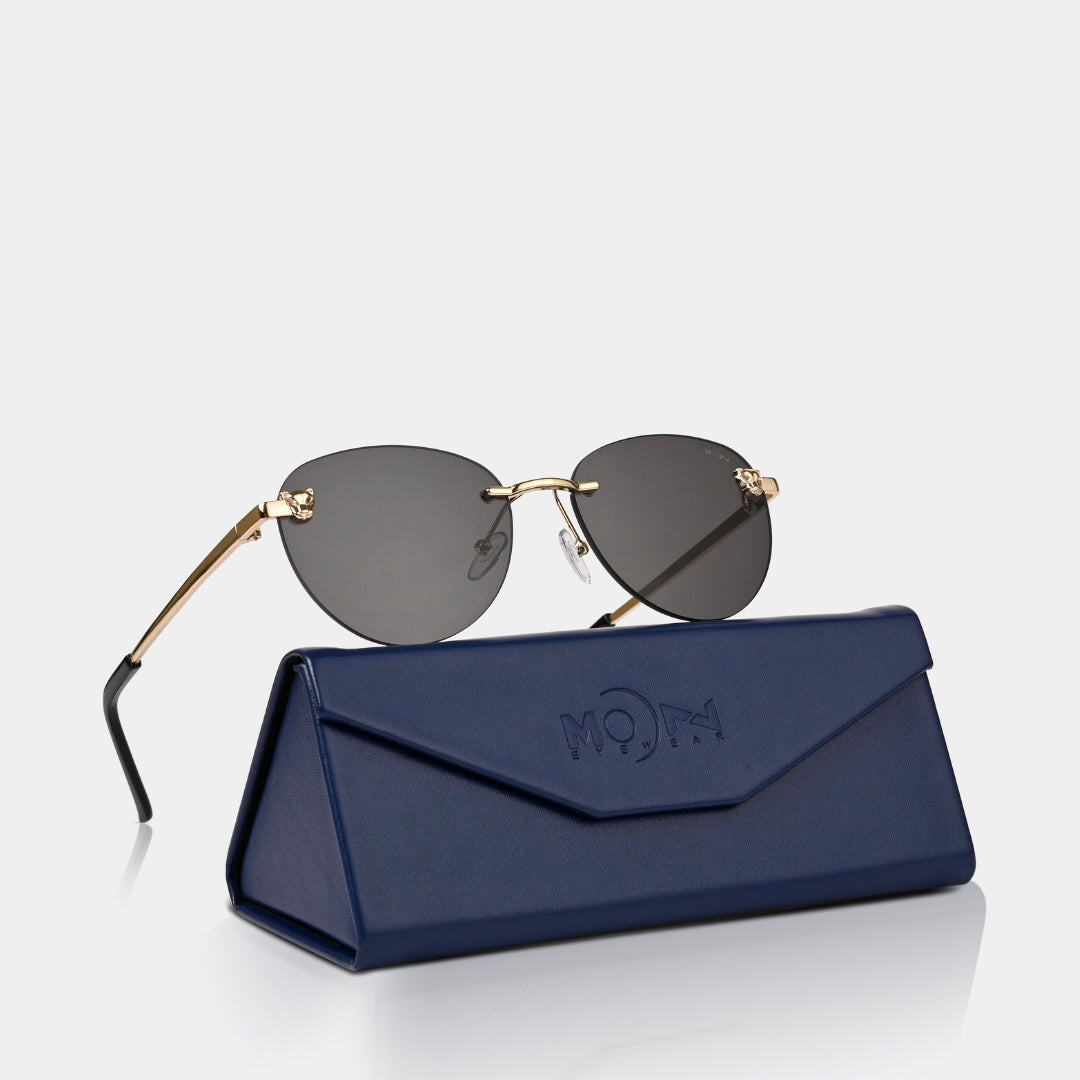 MOONX HIMALIA S1 - UV400 Rimless Oval Sunglasses