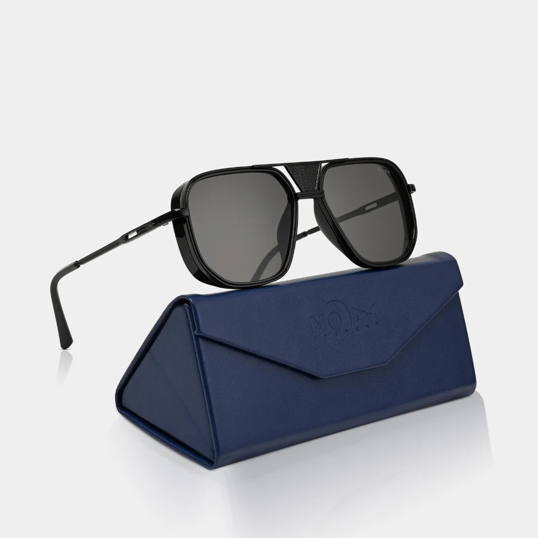 MOONX REAL NOVA S1 – UV400 Aviator Metal Frame Sunglasses (Unisex)